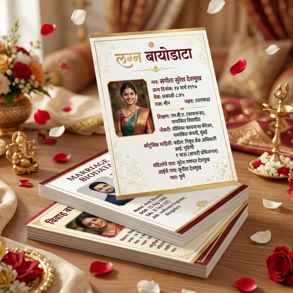 Marathi and Multi-language Marriage Biodata Formats