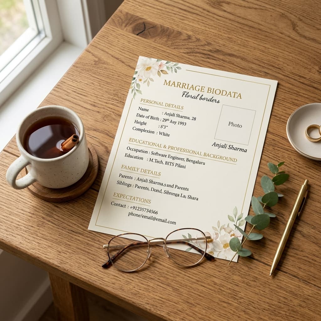What Family Details Should You Include in a Matrimonial Biodata? (Parents, Siblings & Extended Roots)